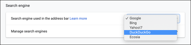 Сделать DuckDuckGo поисковой системой по умолчанию в Chrome