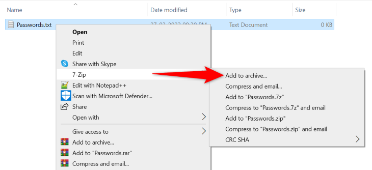 Как защитить текстовый файл паролем в Windows