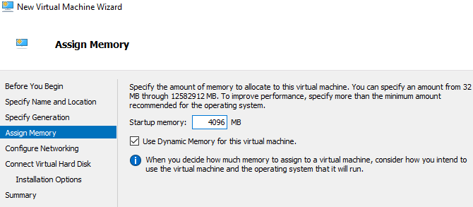выделение памяти Hyper-V