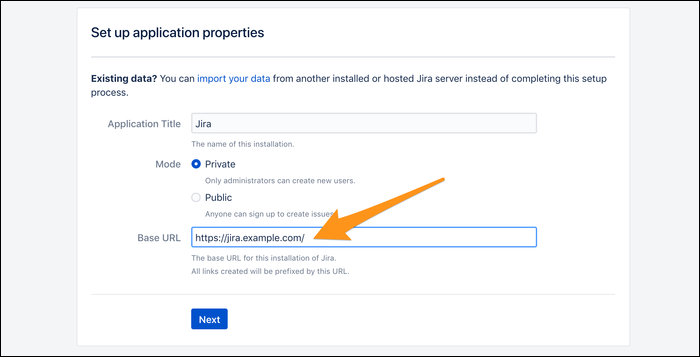 Настройка базового URL для Jira