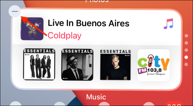 Нажмите кнопку Минус, чтобы удалить стек виджетов