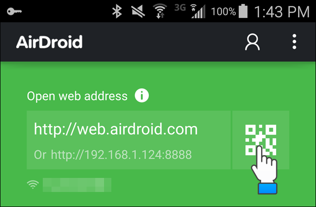 QR‑код для подключения AirDroid