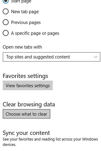 Выбор данных для очистки в Edge