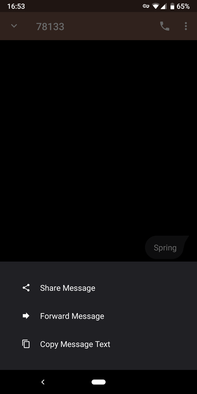 Android Forward Text