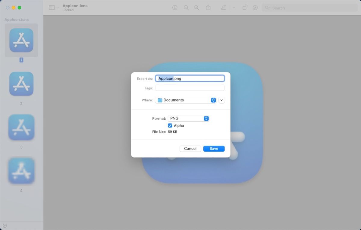 Экспорт иконки приложения в PNG с прозрачным фоном