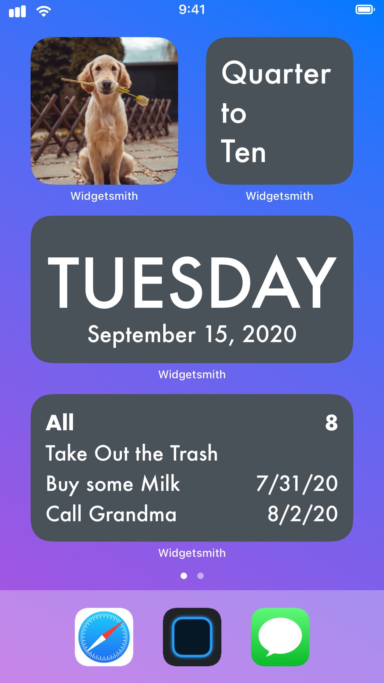 Пастельная тема в Widgetsmith.