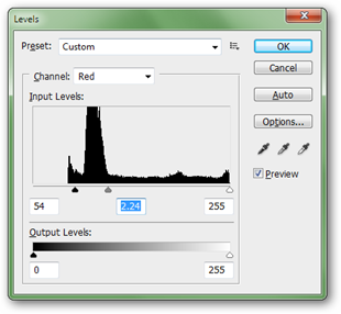 Кривые: пример коррекции цветового тона через каналы