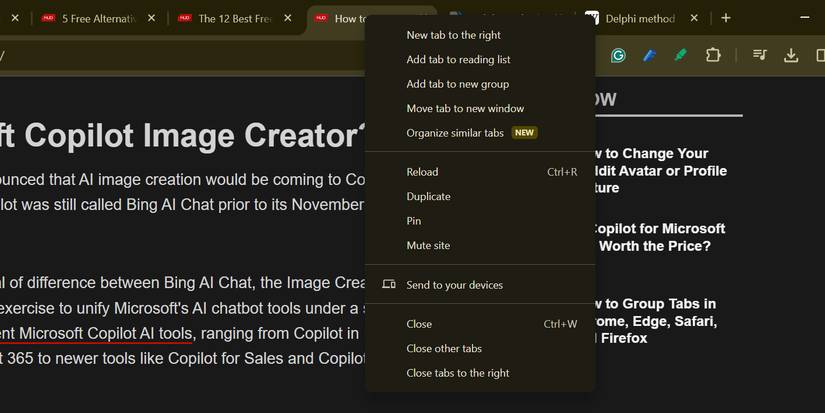 Organizing tabs in Chrome