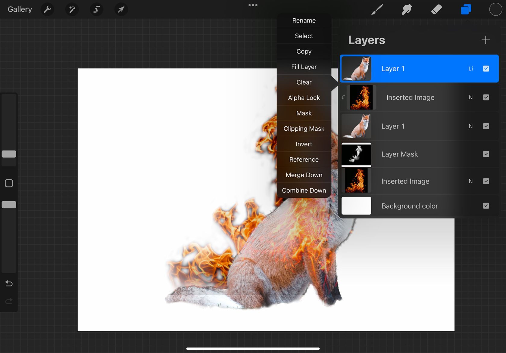 Маска и процесс мягкого смешивания.