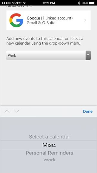 Завершение настройки календаря
