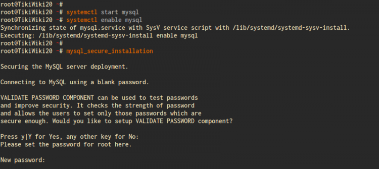 Настройка пароля root для MySQL