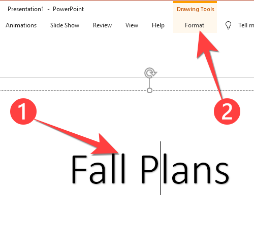 Выделите текст и перейдите на вкладку