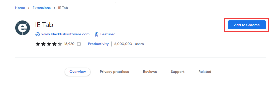 Установка расширения IE Tab в Google Chrome