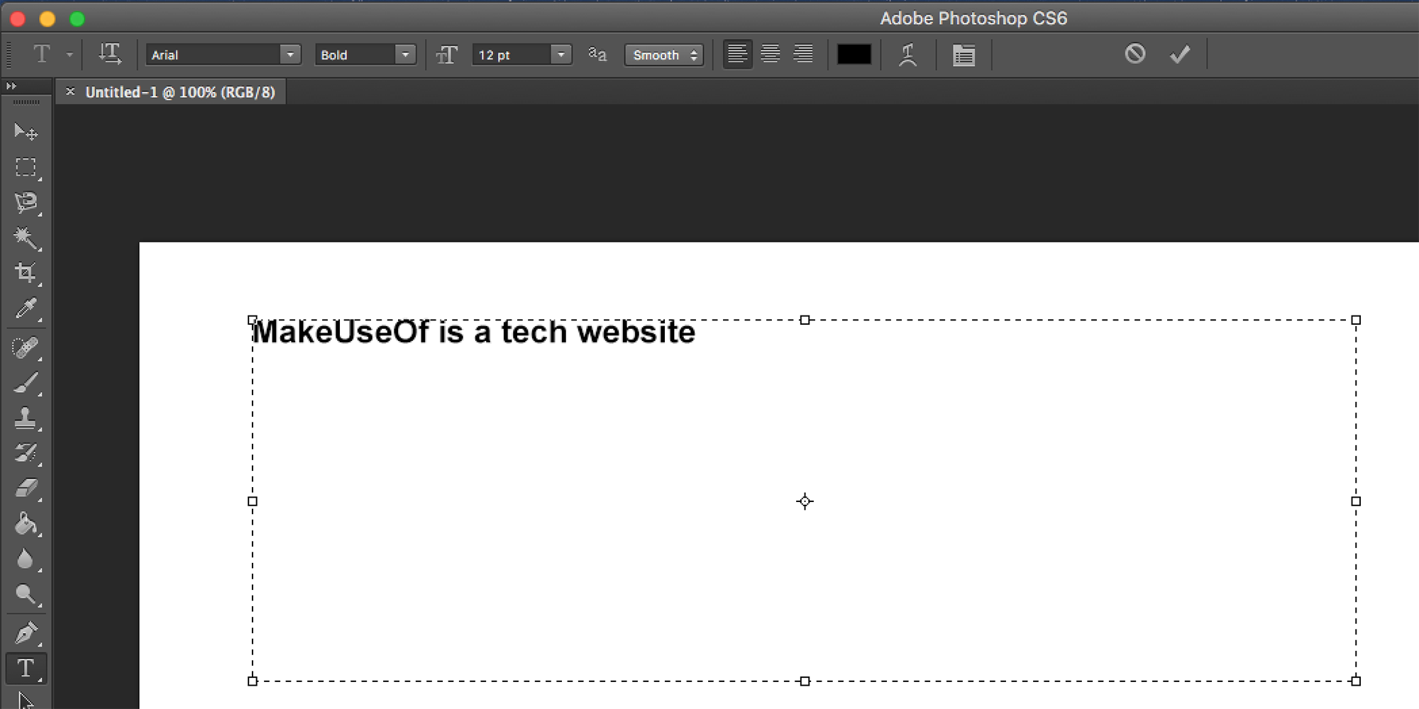 Заполнение текстовой рамки абзацем в Photoshop