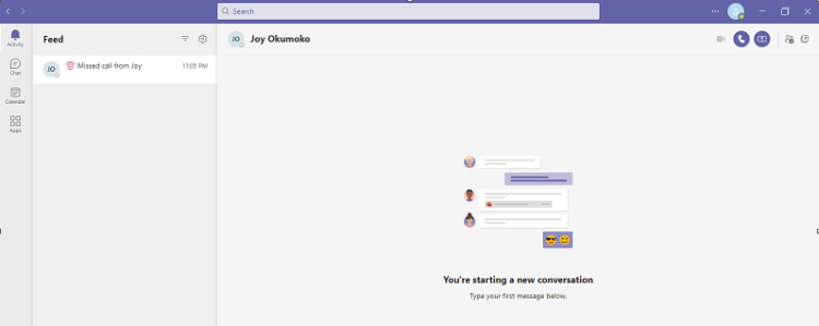 Приложение Microsoft Teams на рабочем столе