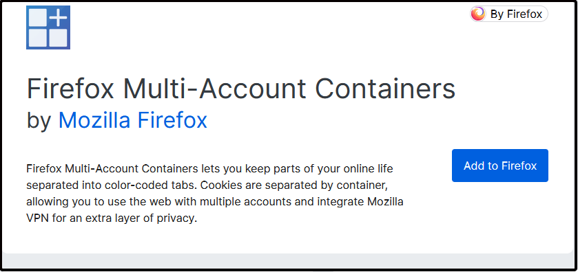 Кнопка 'Добавить в Firefox' на странице дополнений