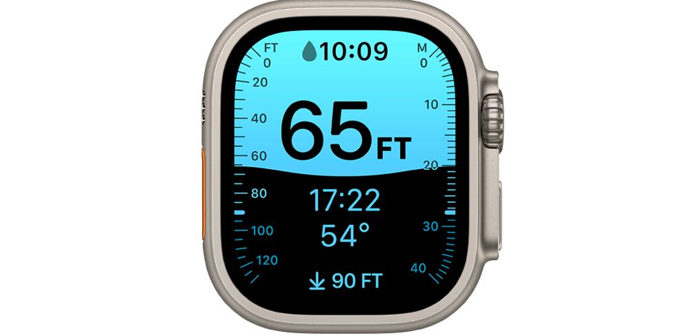 apple watch ultra depth app screen