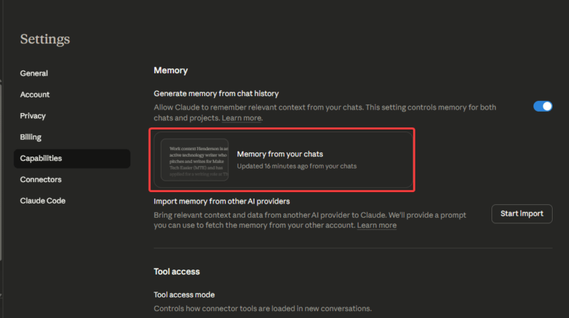 Обновлённая память в Claude