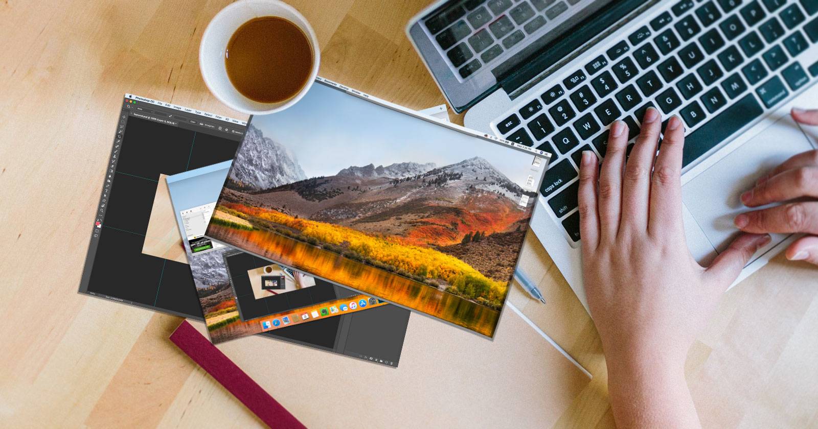 Общий вид CloudApp на Mac с инструментами для скриншотов и обмена ссылками