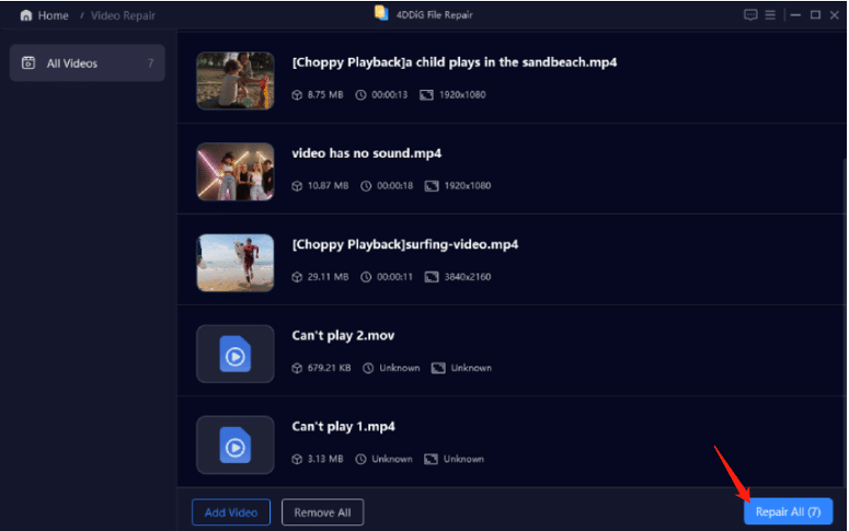 Скриншот: процесс восстановления в 4DDiG