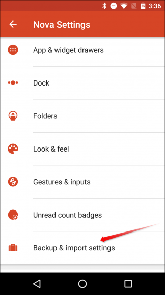 Подтверждение импорта настроек