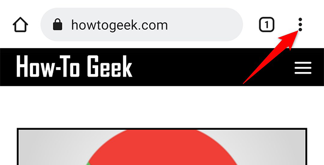 Три точки в правом верхнем углу Chrome на Android для открытия меню.
