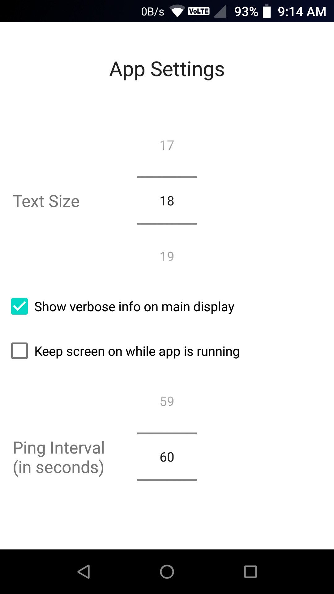 Ping monitor pro settings to change ping interval