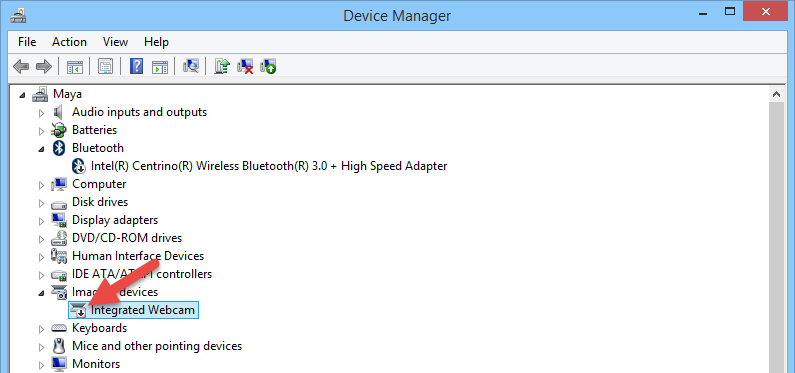 Webcam disabilitata in Gestione dispositivi