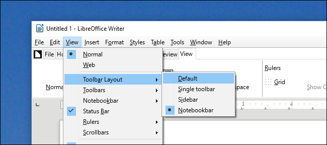 Строка меню восстановлена над Notebookbar