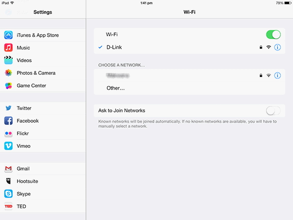 Настройки Facebook в iOS