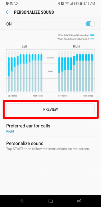 Предпрослушивание: сравнение персонализированного и оригинального звука