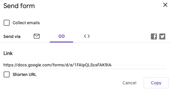 Панель отправки и обмена тестом