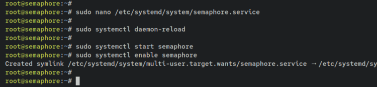 Systemd для Semaphore