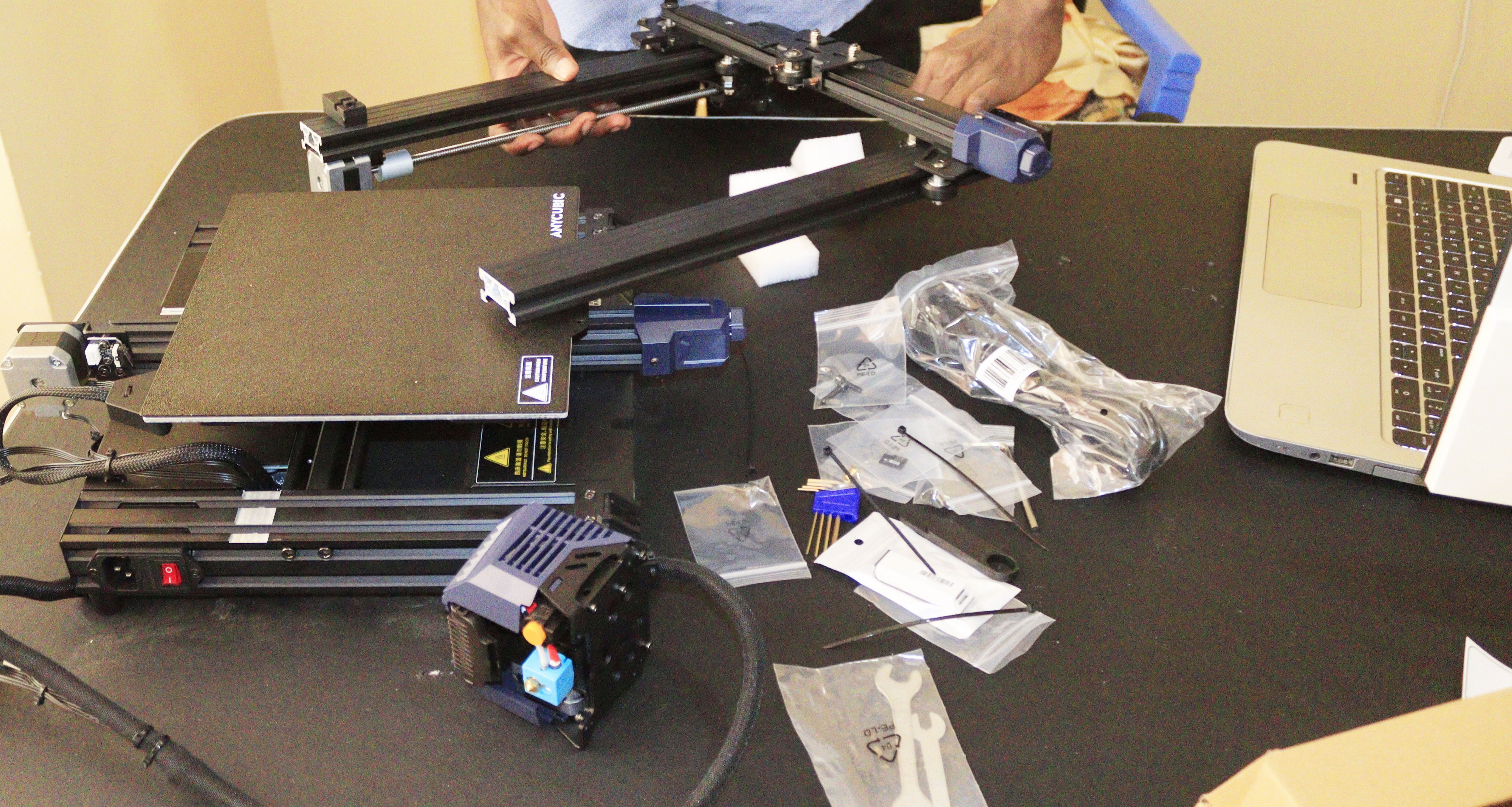 Installing the frame of Anycubic 3D Printer