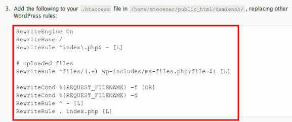 Копирование правил .htaccess для мультисайта