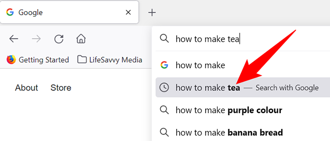 Выделенная подсказка в Firefox.