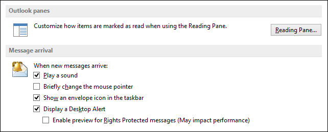 Параметры уведомлений о новых сообщениях: звуковой сигнал, всплывающее оповещение и т. д.