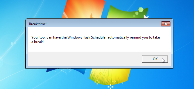Повторяющееся напоминание в Windows 7