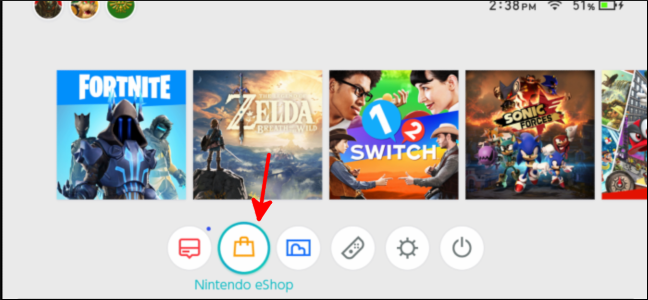 Экран Nintendo eShop на Switch
