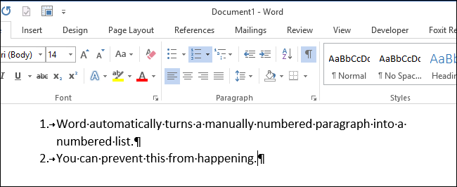 Отключить автосписки в Microsoft Word