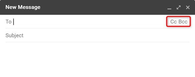 Нажмите «CC» и «BCC».