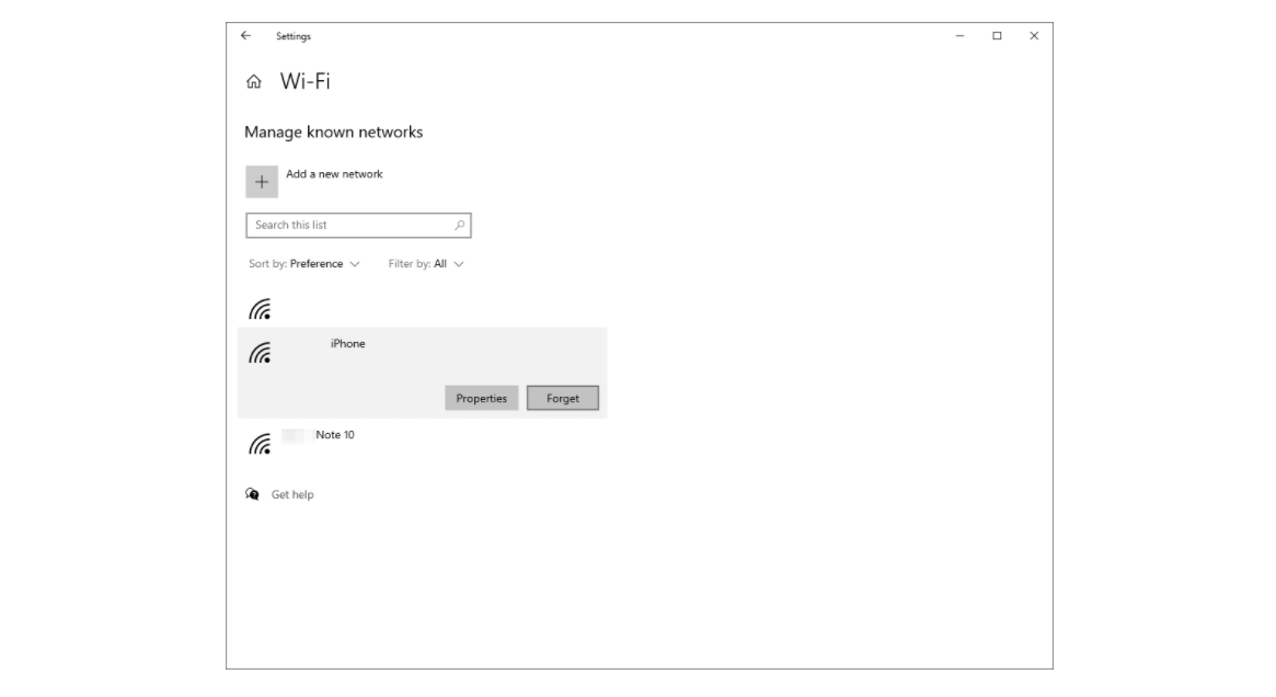 Удаление старых подключений в Windows