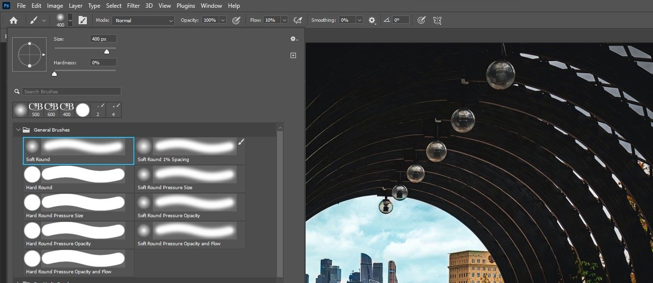Шаг 3: мягкая круглая кисть