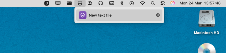Иконка Команд в строке меню macOS.