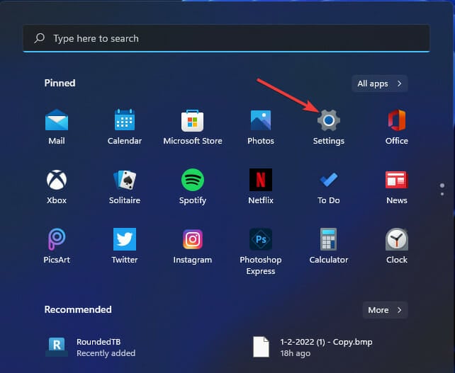 Приложение Параметры с разделом Система — Активация