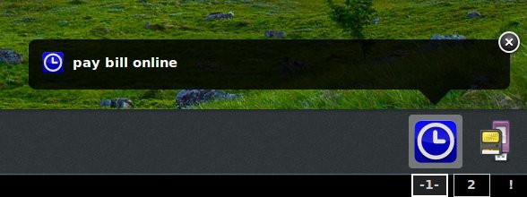 Пример уведомления Remindor на рабочем столе