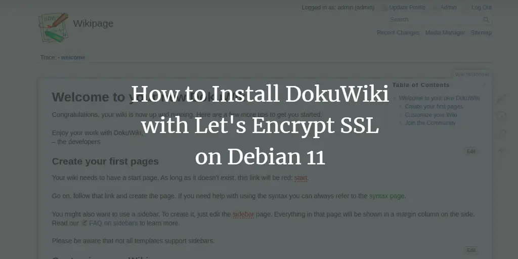 DokuWiki на Debian 11: Apache и Let's Encrypt