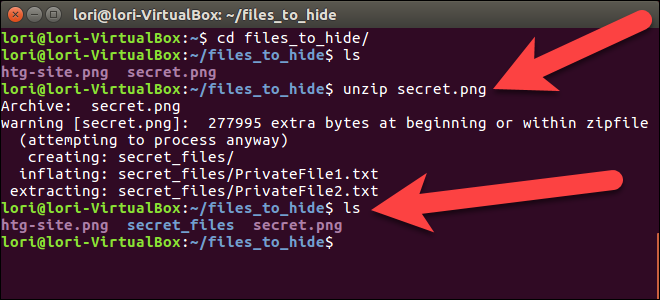 Извлечение скрытых файлов из изображения
