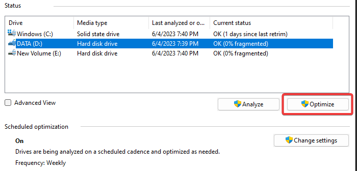 Оптимизация диска
