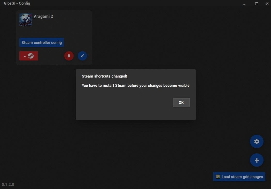 Подтверждение перезапуска Steam после добавления UWP